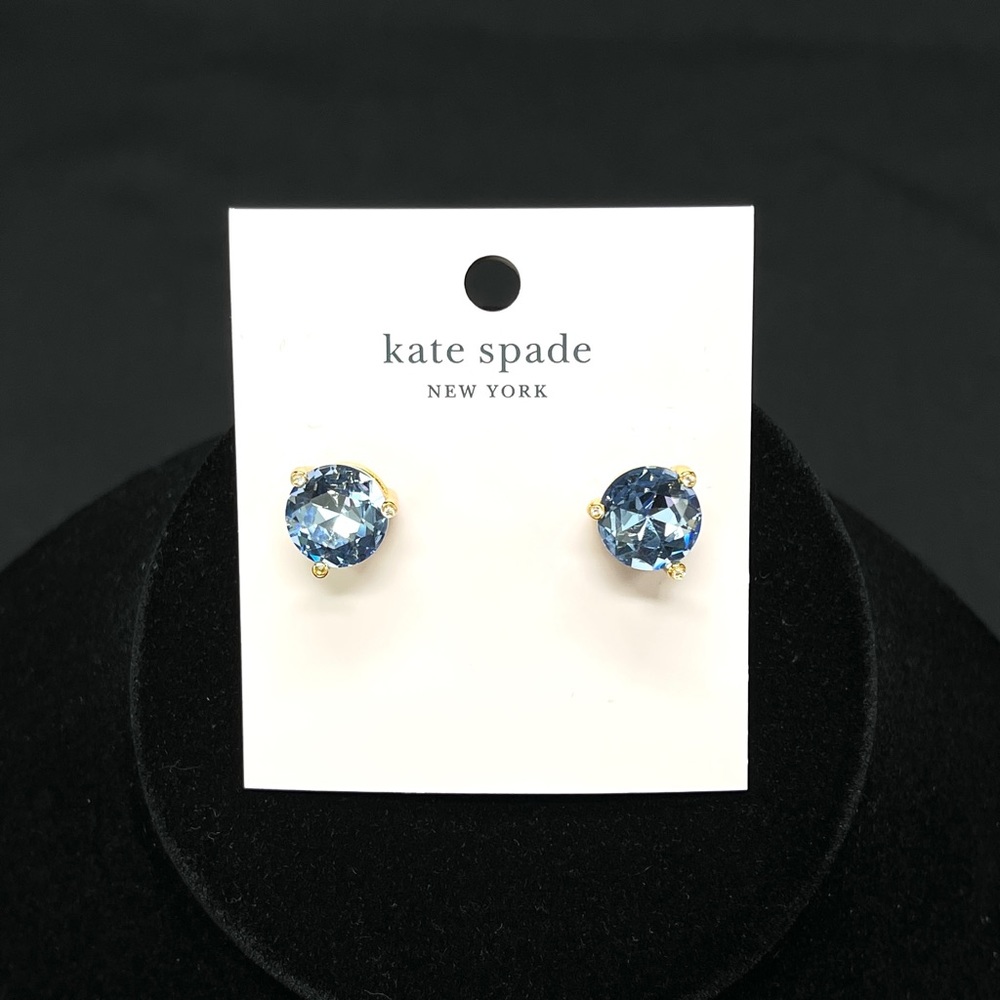 NWT Kate Spade Rise and Shine Stud Earrings Blue Large - Picture 3 of 14